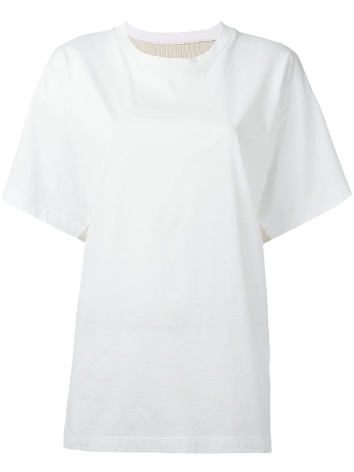 Mm6 Maison Margiela - Loose Fit Short Sleeve T-shirt - Women - Cotton - Xs, White, Cotton
