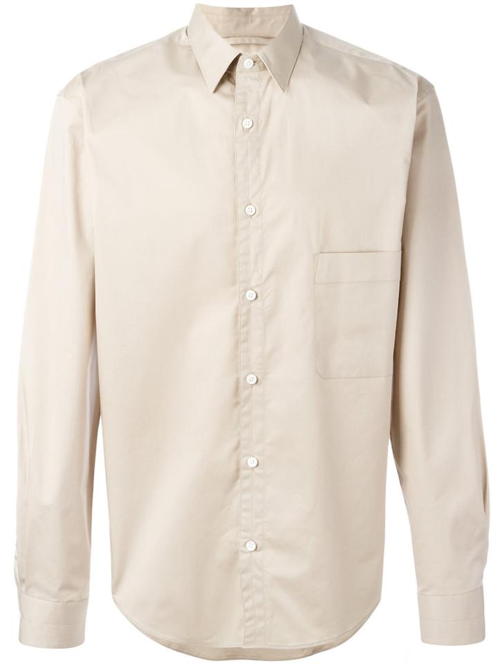 Lemaire - Chest Pocket Shirt - Men - Cotton/spandex/elastane - 46, Nude/neutrals, Cotton/spandex/elastane