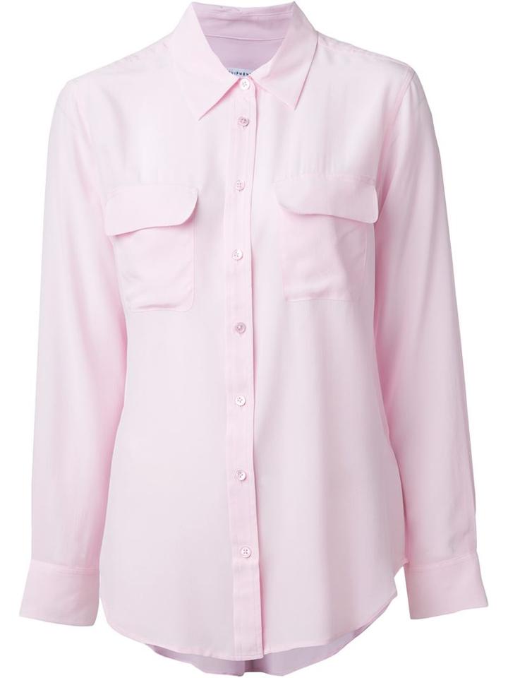 Equipment Classic Shirt, Women's, Size: S, Pink/purple, Silk