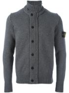 Stone Island Band Collar Cardigan - Grey