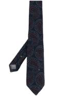 Canali Woven Paisley Tie - Blue