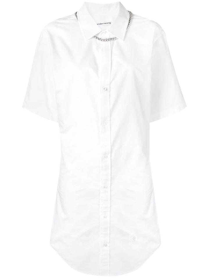 Alexander Wang Short-sleeved Shirt Dress - White
