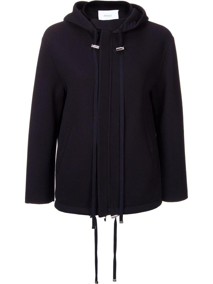 Astraet Concealed Zip Fastening Hoodie, Women's, Black, Cotton/polyester