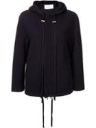 Astraet Concealed Zip Fastening Hoodie, Women's, Black, Cotton/polyester