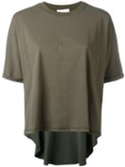 3.1 Phillip Lim Short-sleeved Top, Women's, Size: Medium, Green, Silk/cotton/viscose/spandex/elastane