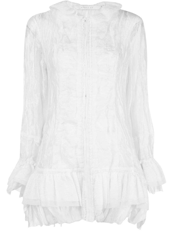 Renli Su Frill-trim Long-sleeve Top - White