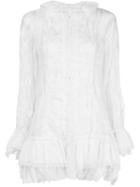 Renli Su Frill-trim Long-sleeve Top - White