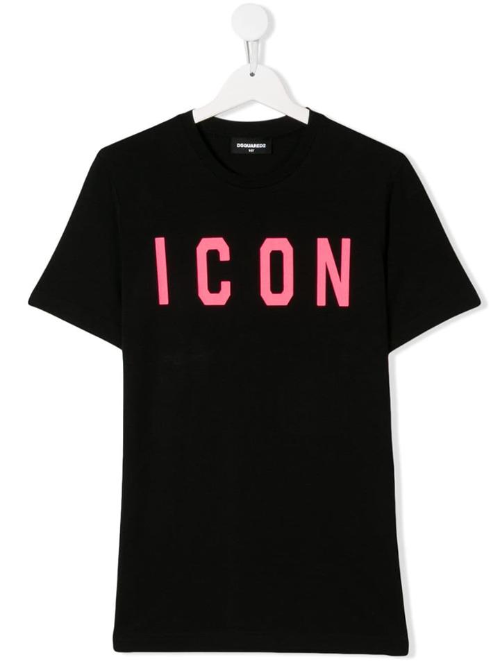 Dsquared2 Kids Icon Slogan T-shirt - Black