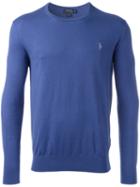 Polo Ralph Lauren Logo Patch Jumper, Men's, Size: Small, Blue, Cotton/cashmere