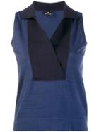 Ps Paul Smith Sleeveless Polo Top - Blue