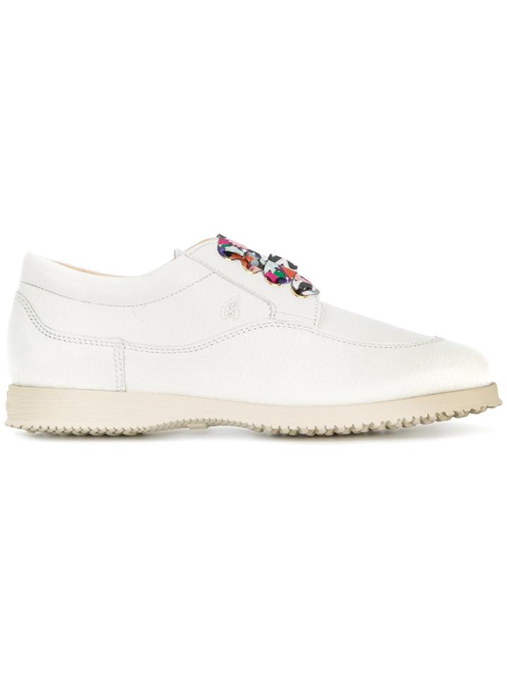 Hogan Traditional Lace Up Sneakers - White