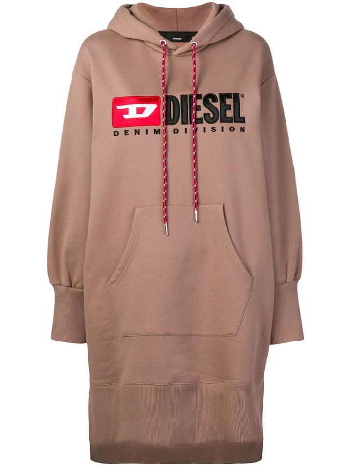 Diesel Hooded Logo Dress - Pink
