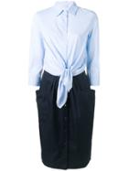 Sara Roka Shirt Midi Dress - Blue