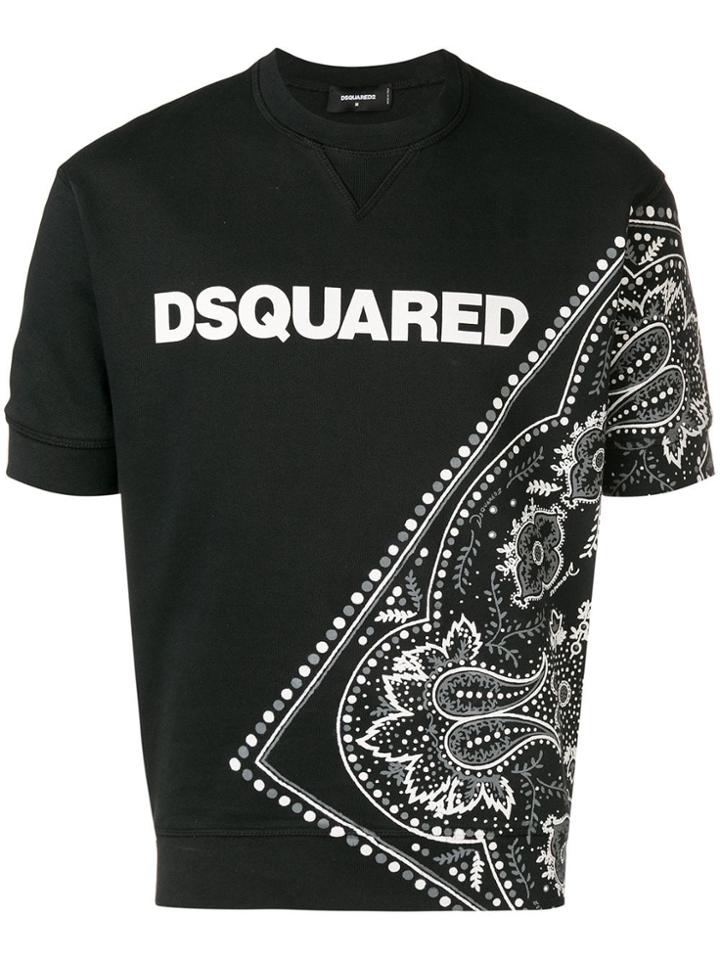Dsquared2 Paisley Print T-shirt - Black