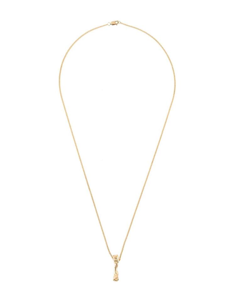 Alice Waese Gold Foot Pendant - Metallic