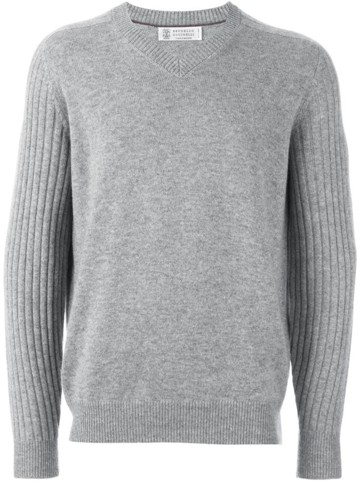 Brunello Cucinelli Ribbed Sleeves Sweater