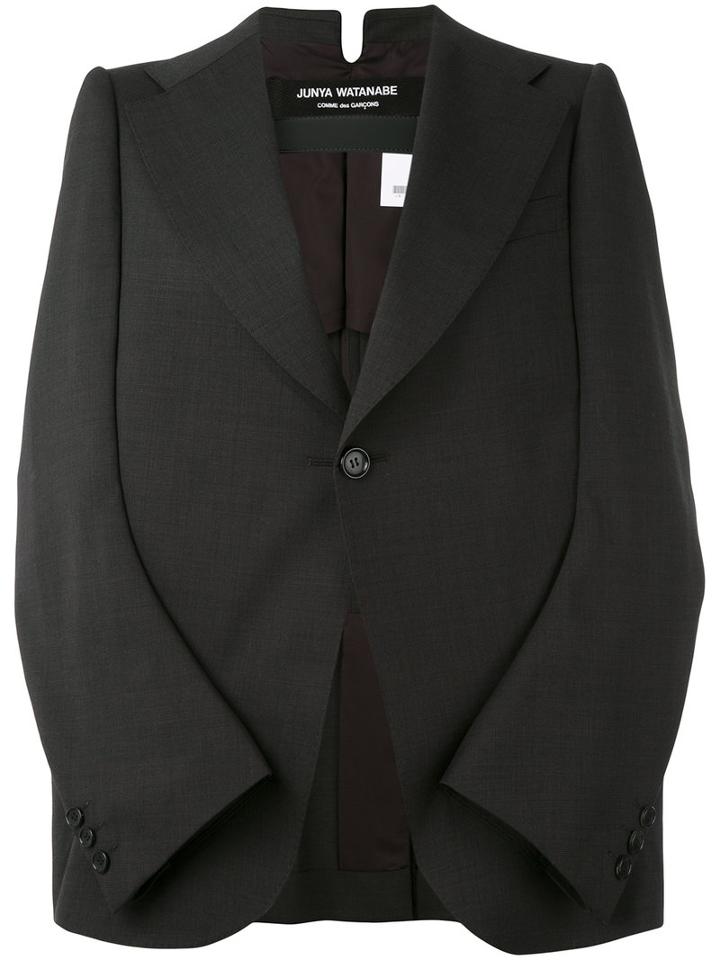 Junya Watanabe Comme Des Garçons - One Button Blazer - Women - Cupro/wool - S, Black, Cupro/wool