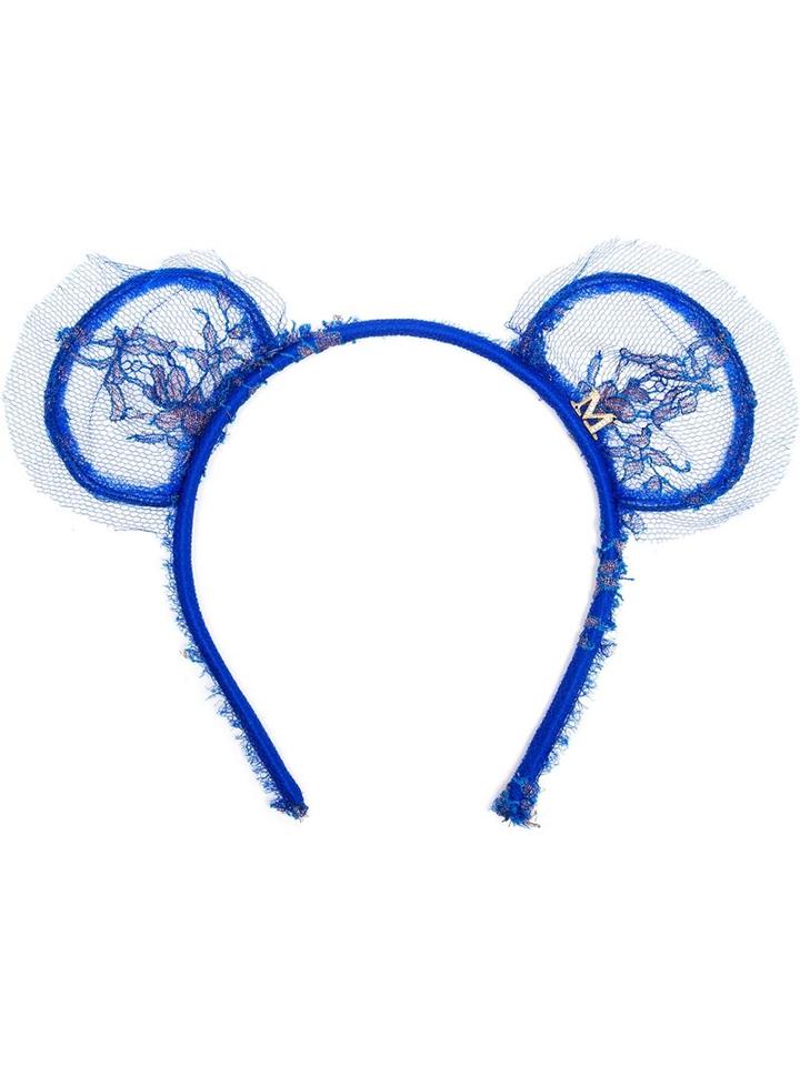 Maison Michel 'heidi' Headband, Women's, Blue, Polyester/metal (other)