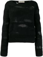 Lamberto Losani Long-sleeve Fitted Sweater - Black