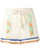 Semicouture - Striped Shorts - Women - Cotton - 40, White, Cotton
