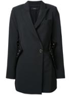 Ellery - Corset Detail Coat - Women - Silk/nylon/spandex/elastane/wool - 4, Black, Silk/nylon/spandex/elastane/wool