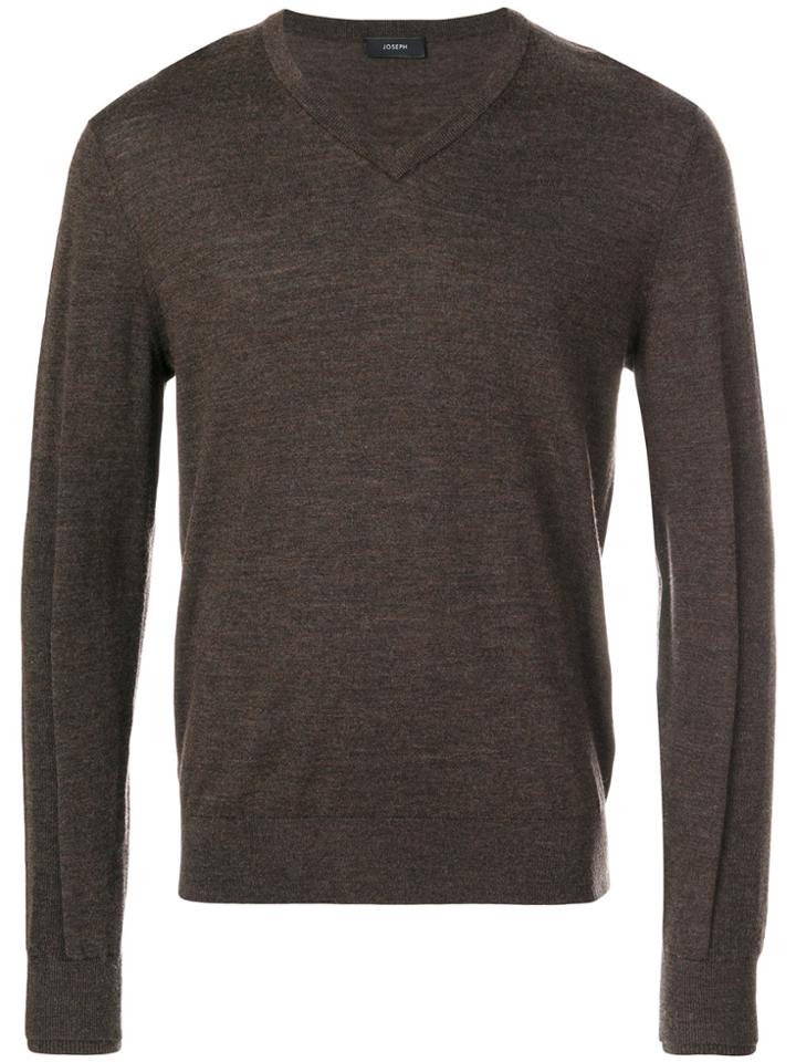 Joseph V-neck Sweater - Brown