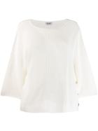 Liu Jo Ribbed Knit Jumper - White