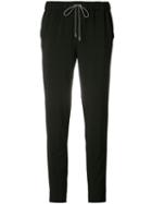 Fabiana Filippi - Drawstring Skinny Trousers - Women - Spandex/elastane/viscose - 44, Black, Spandex/elastane/viscose