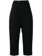 Y's High Waisted Short Trousers - Black