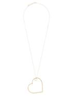 Seeme Big And Small Heart Necklace, Women's, Metallic, Gold Plated Sterling Silver