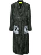 Ex Infinitas Off The Grid Checked Coat - Black
