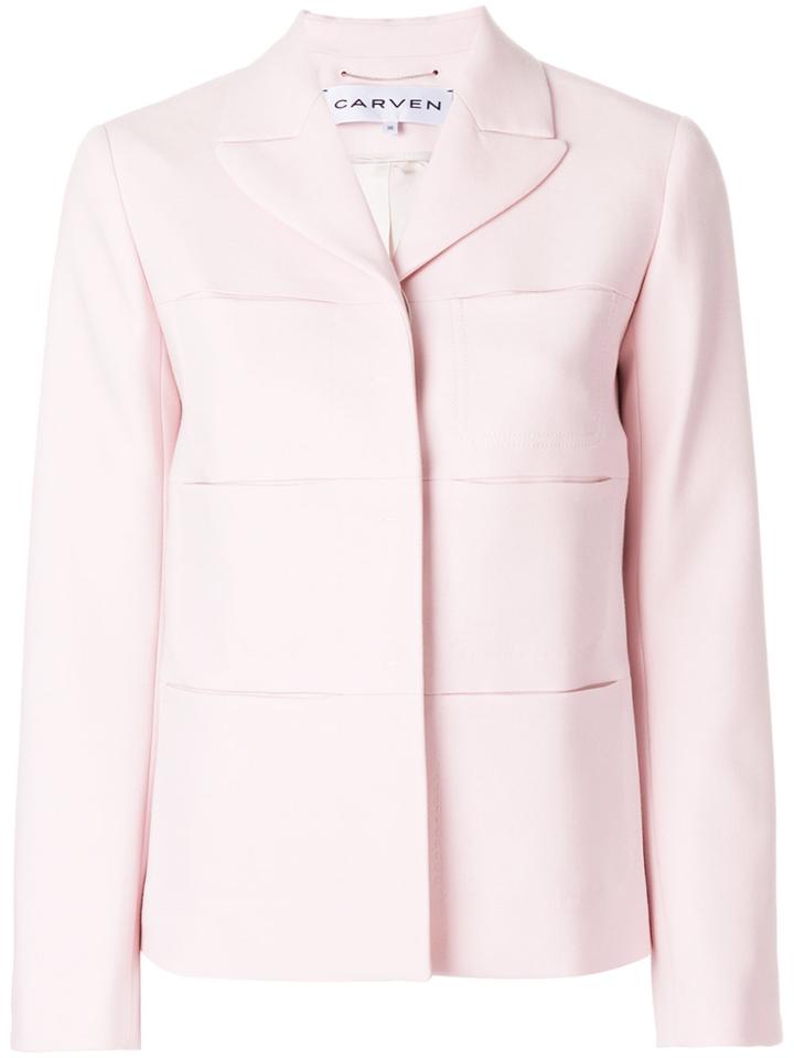Carven Open Lapel Jacket - Pink & Purple
