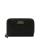 Gucci Zip Card Case With Gucci Logo - Black