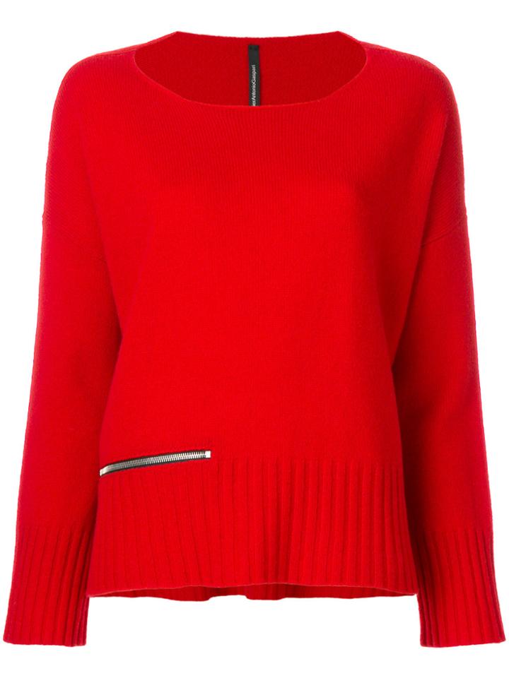 Pierantoniogaspari Zip Detail Sweater - Red