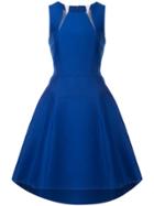 Halston Heritage Cut-out Neck Dress - Blue