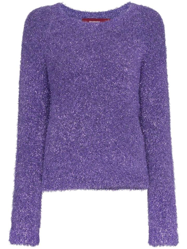 Sies Marjan Metallic Knit Jumper - Purple