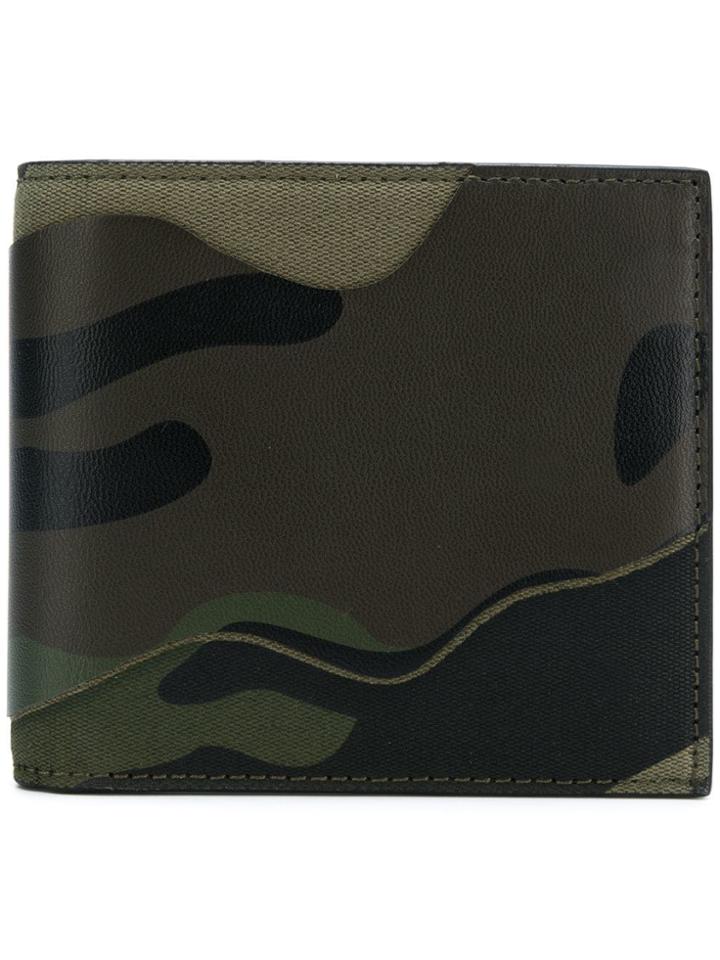 Valentino Camouflage Billfold Wallet - Green