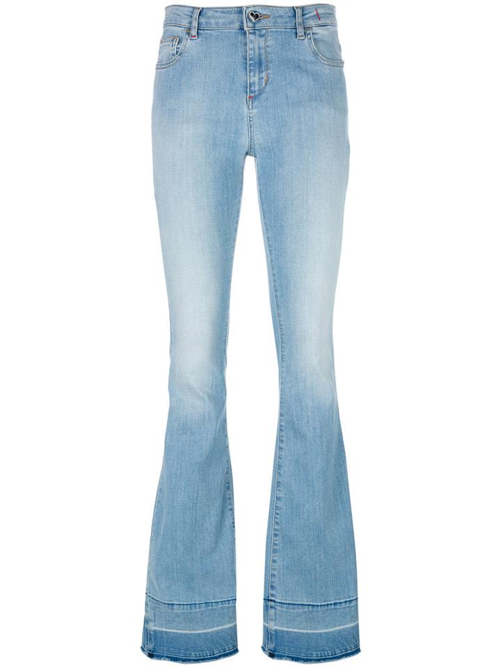 Twin-set Bootcut Jeans, Women's, Size: 26, Blue, Cotton/polyester/elastodiene