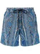 Etro Paisley Swim Shorts - Blue