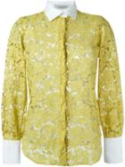 Valentino Lace Shirt, Women's, Size: 40, Green, Cotton/polyamide/viscose