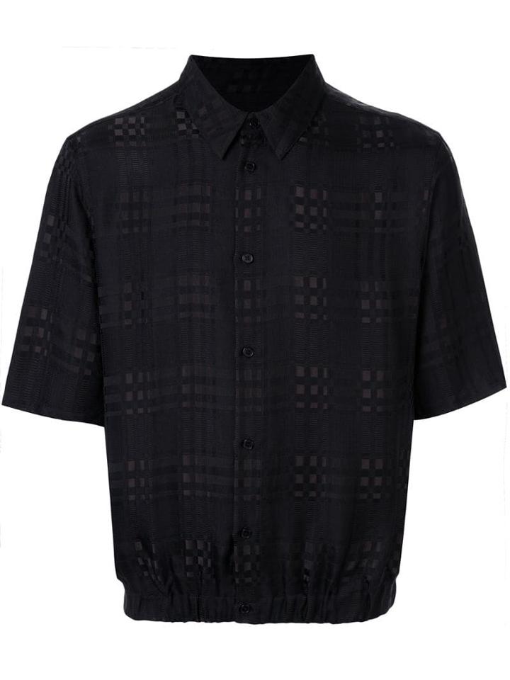 Martine Rose Checked Short Sleeved Shirt - Black