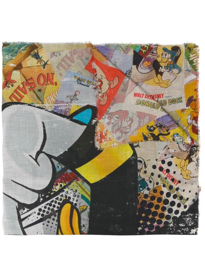 Faliero Sarti Disney All-over Print Scarf - Grey