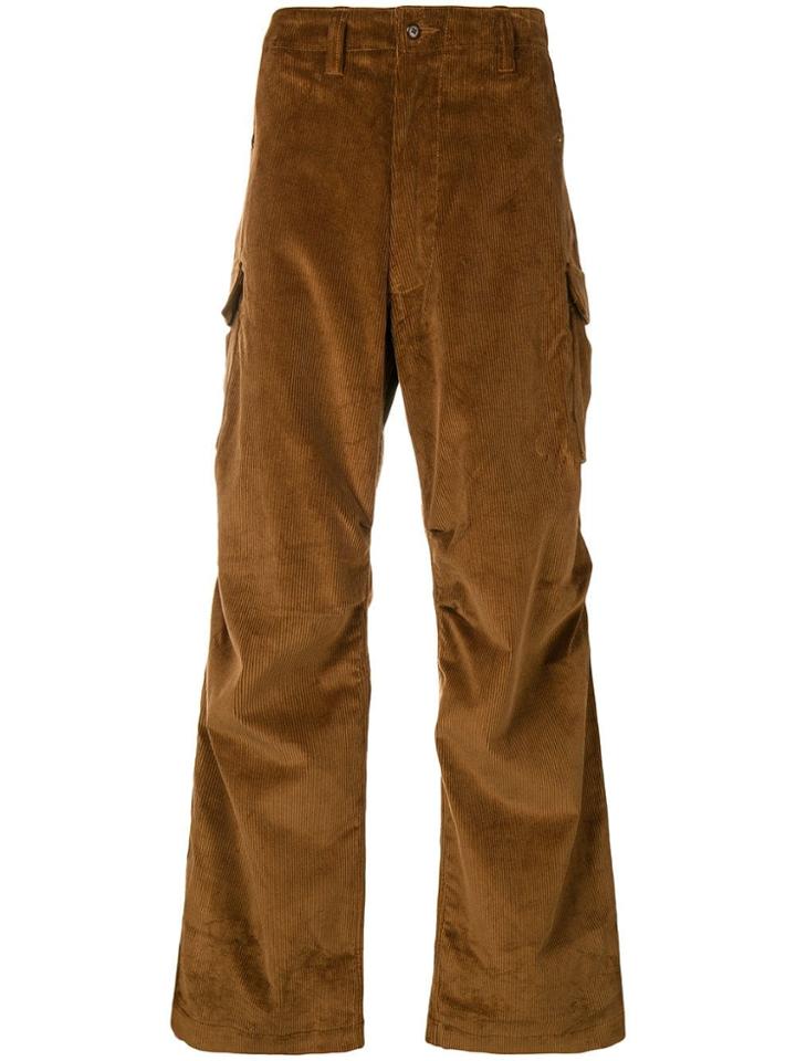 E. Tautz Corduroy Cargo Trousers - Brown