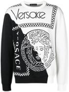 Versace Two Tone Sweater - White