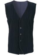 Homme Plissé Issey Miyake Classic Stitched Waistcoat - Blue
