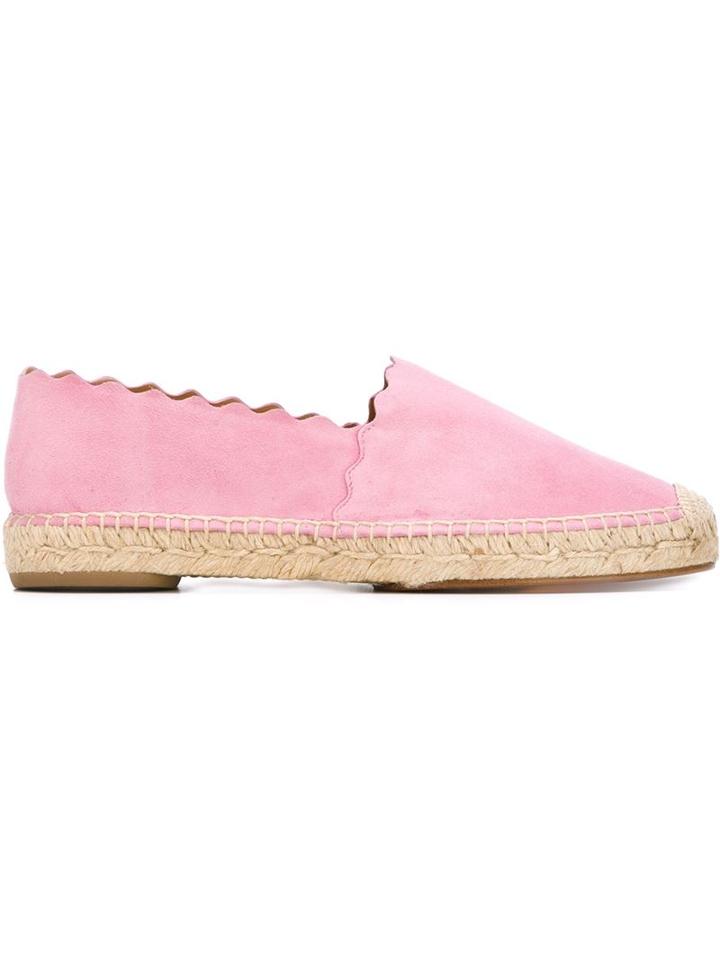 Chloé Lauren Espadrilles, Women's, Size: 36, Pink/purple, Raffia/leather/suede