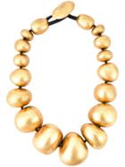 Monies Metallic Ball Necklace - Yellow