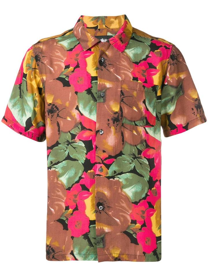 Stussy Floral Print Shirt - Black