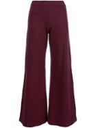 Simon Miller Flared Track Pants, Women's, Size: 1, Red, Cotton/spandex/elastane