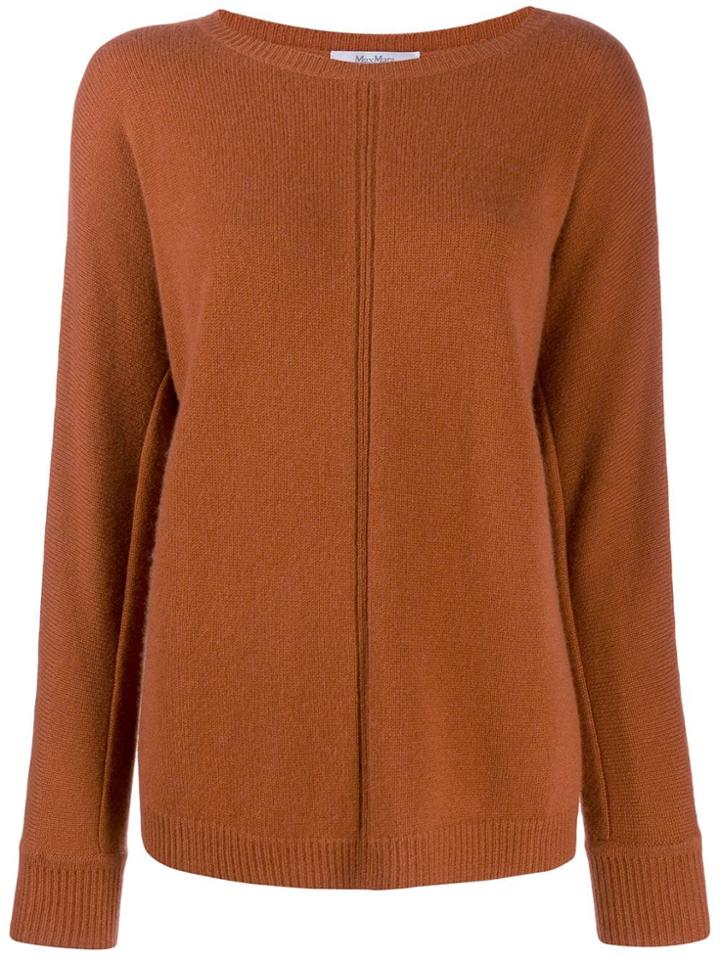 Max Mara Ribbed Detail Jumper - Brown